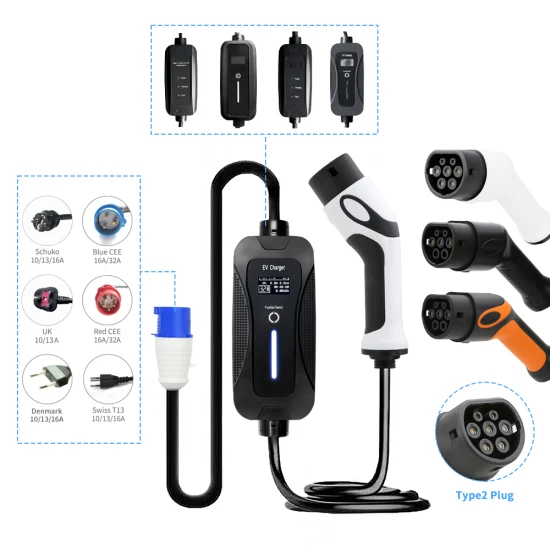 IEC62196 Type 2 EV Portable Car Charger 16A Electric Vehicle Charger